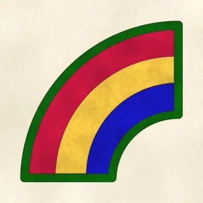 42nd Infantry Division (Army) shoulder sleeve insignia, redrawn in ink and watercolor from the public-domain reference image