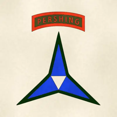 III Armored Corps (III Corps) (Army) shoulder sleeve insignia, redrawn in ink and watercolor from the public-domain reference image