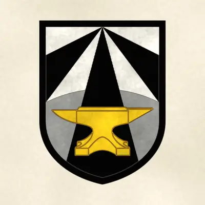 U.S. Army Futures Command (Army) shoulder sleeve insignia, redrawn in ink and watercolor from the public-domain reference image