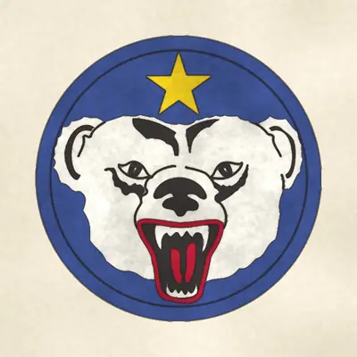 U.S. Army Alaska (Army) shoulder sleeve insignia, redrawn in ink and watercolor from the public-domain reference image