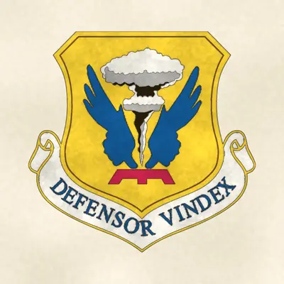 509th Bomb Wing (Air Force) organizational emblem, redrawn in ink and watercolor from the public-domain reference image