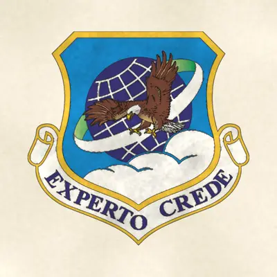 89th Airlift Wing (Air Force) organizational emblem, redrawn in ink and watercolor from the public-domain reference image