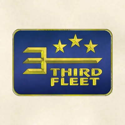 U.S. Third Fleet (Navy) command seal / emblem, redrawn in ink and watercolor from the public-domain reference image