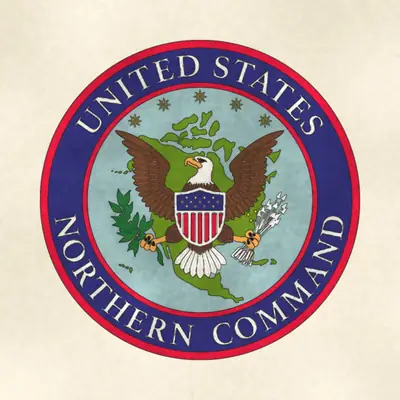 U.S. Northern Command (Joint) command seal / emblem, redrawn in ink and watercolor from the public-domain reference image