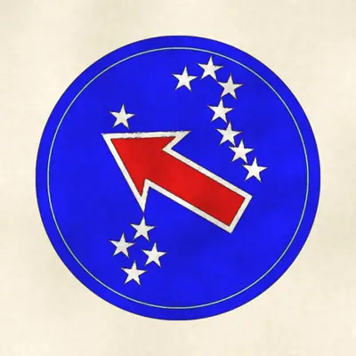 U.S. Army Pacific (Army) shoulder sleeve insignia, redrawn in ink and watercolor from the public-domain reference image