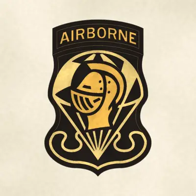 U.S. Army Parachute Team (Golden Knights) (Army) shoulder sleeve insignia, redrawn in ink and watercolor from the public-domain reference image