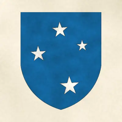 Americal Division (Army) shoulder sleeve insignia, redrawn in ink and watercolor from the public-domain reference image