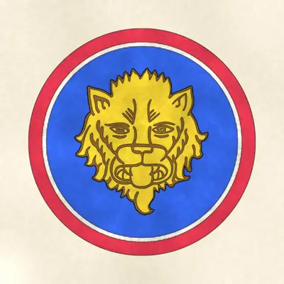 106th Infantry Division (Army) shoulder sleeve insignia, redrawn in ink and watercolor from the public-domain reference image