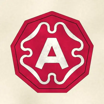Ninth Army (Army) shoulder sleeve insignia, redrawn in ink and watercolor from the public-domain reference image