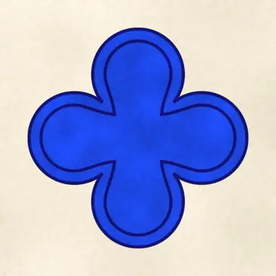 88th Infantry Division (Army) shoulder sleeve insignia, redrawn in ink and watercolor from the public-domain reference image