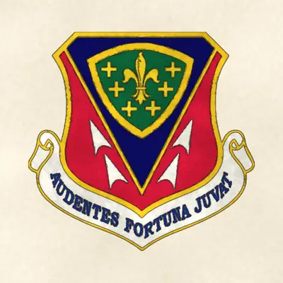 366th Fighter Wing (Air Force) organizational emblem, redrawn in ink and watercolor from the public-domain reference image