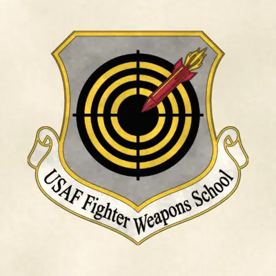 USAF Fighter Weapons School (Air Force) organizational emblem, redrawn in ink and watercolor from the public-domain reference image