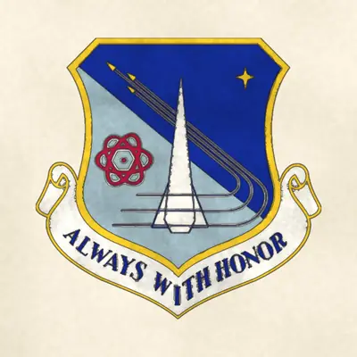 Air Force Officer Training School (Air Force) organizational emblem, redrawn in ink and watercolor from the public-domain reference image