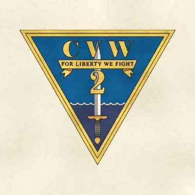 Carrier Air Wing 2 (Navy) command seal / emblem, redrawn in ink and watercolor from the public-domain reference image
