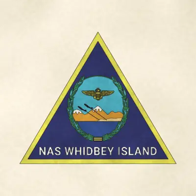 Naval Air Station Whidbey Island (Navy) command seal / emblem, redrawn in ink and watercolor from the public-domain reference image