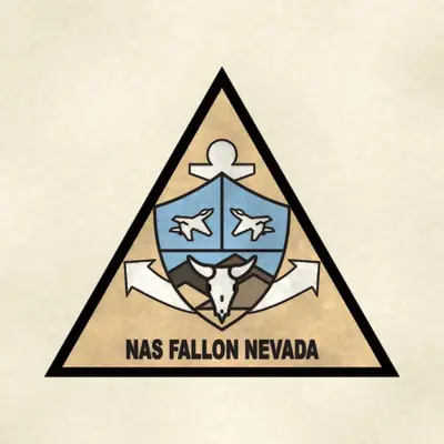 Naval Air Station Fallon (Navy) command seal / emblem, redrawn in ink and watercolor from the public-domain reference image