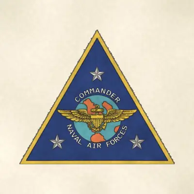 Commander, Naval Air Forces (Navy) command seal / emblem, redrawn in ink and watercolor from the public-domain reference image