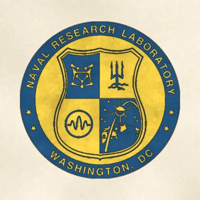 Naval Research Laboratory (Navy) command seal / emblem, redrawn in ink and watercolor from the public-domain reference image