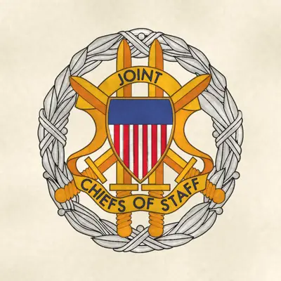 Joint Chiefs of Staff (Joint) command seal / emblem, redrawn in ink and watercolor from the public-domain reference image